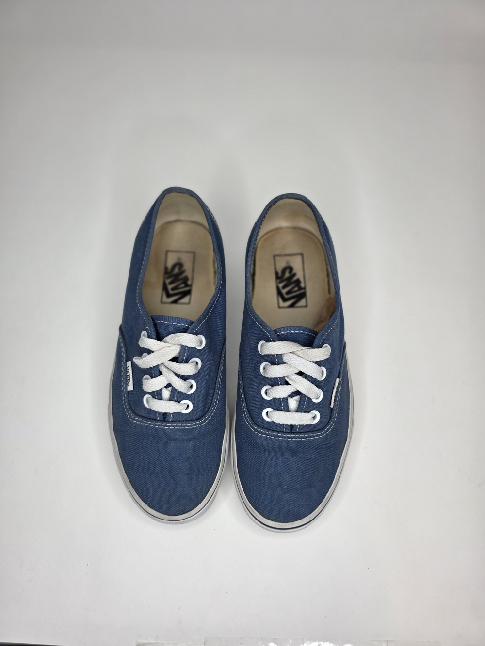 Vans Classic Authentic Canvas Shoes in Navy Blue with White Trim - Picture 2 of 8